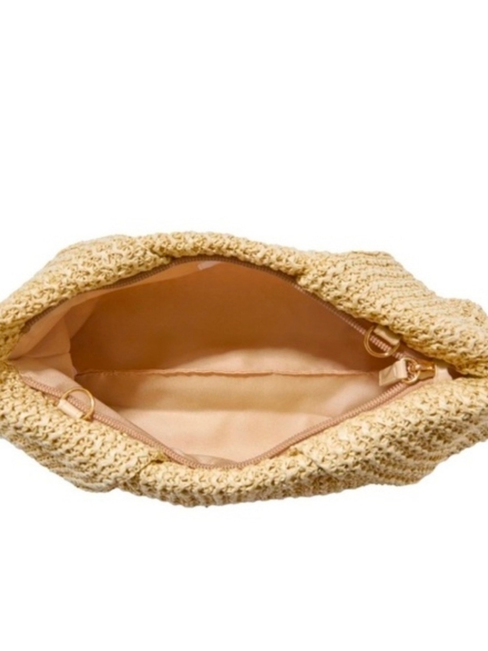 Capittana Woven Beige Straw Clutch - NWT - Picture 3 of 11